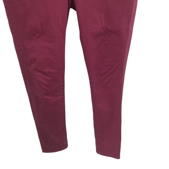 Warp & Weft JFK New York City Skinny Stretch Jeans Pants Size 8 29 Red 5 Pocket - Picture 5 of 11